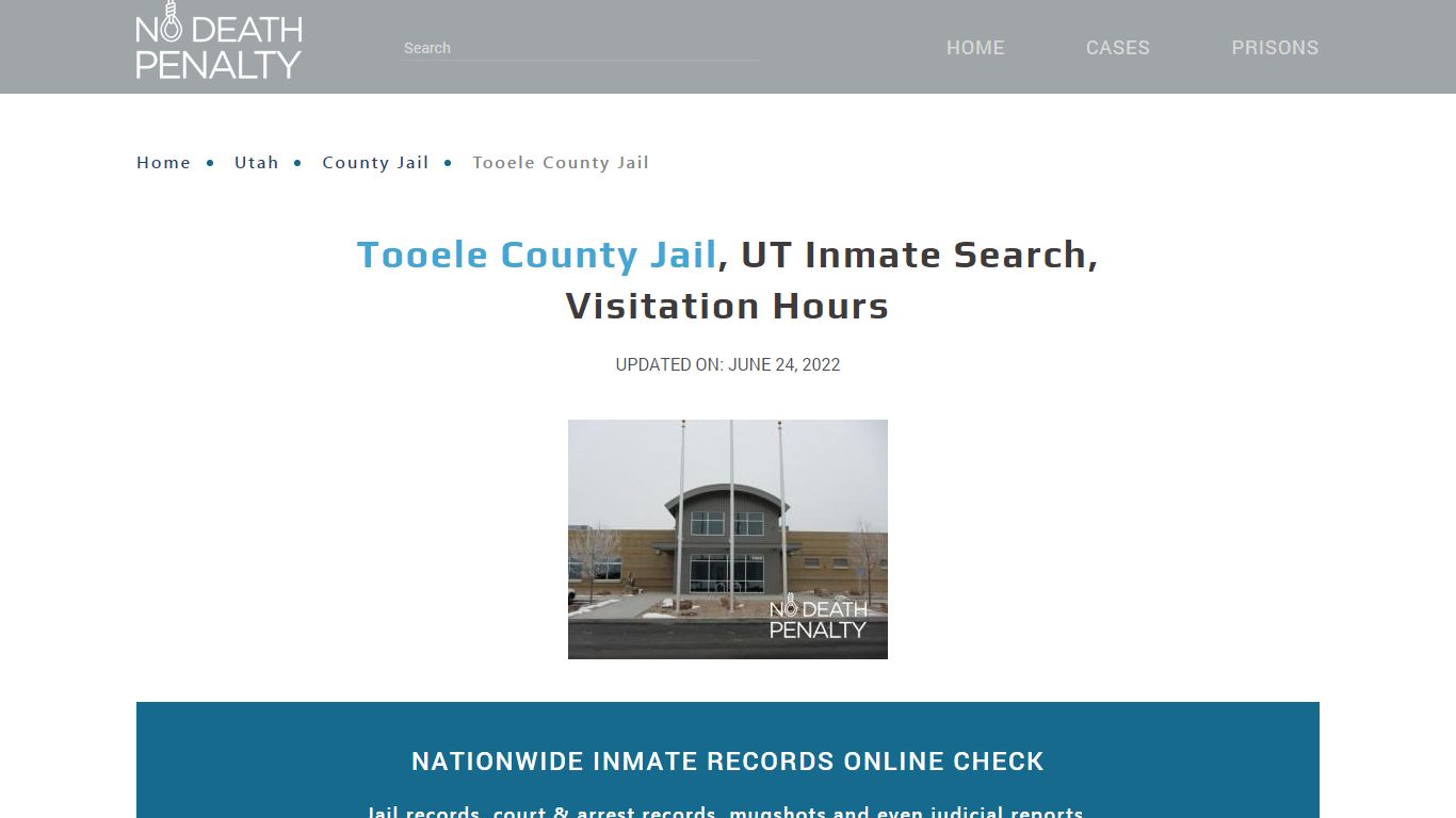 Tooele County Jail, UT Inmate Search, Visitation Hours