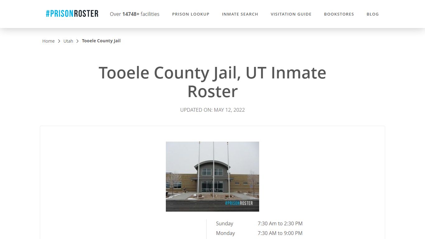 Tooele County Jail, UT Inmate Roster - Inmate Locator
